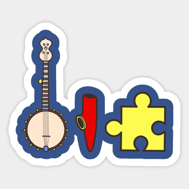 Banjo icons Sticker by hoborobo